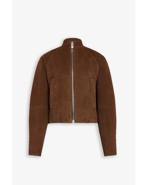 Alaïa Round Brown Suede Jacket