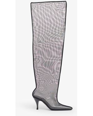 Herbert Levine Drawing A Blank 85 Black Mesh Boots - Multicolour