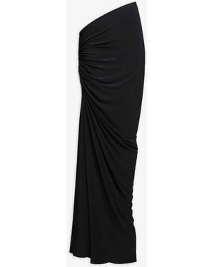 Alaïa Long Draped Skirt - Black