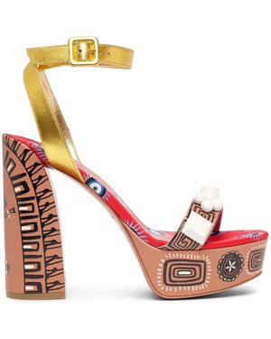 Christian Louboutin Movida Athiina 130 Leather Sandals - Pink