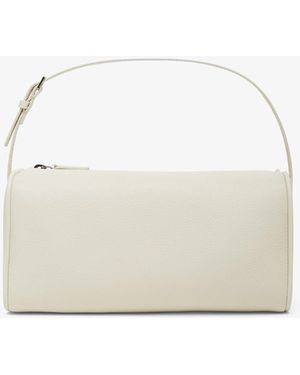 The Row 90's Ivory Small Grain Leather Bag - White