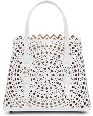 Alaïa Mina Mini New Vienne White Tote