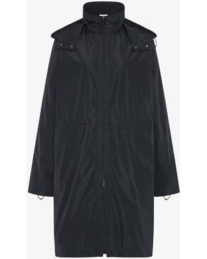 The Row Aldara Black Funnel Coat - Blue