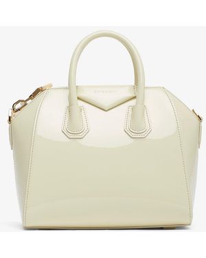 Givenchy Antigona Mini Cream Patent Bag - Natural