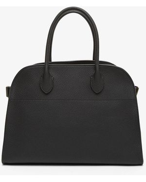 The Row Soft Margaux 12 Black Leather Bag