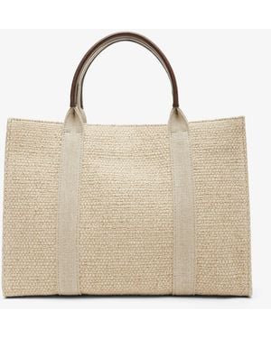 The Row Georgia Linnen Tote Bag - Natural