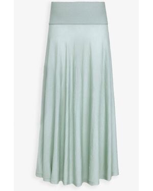 Alaïa Maxi Light Blue Skirt - Green