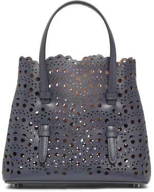 Alaïa Mina 20 Vague Dark Grey Tote Bag