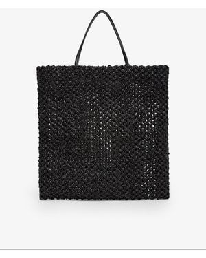 The Row Barn Mini Black Raffia Tote Bag