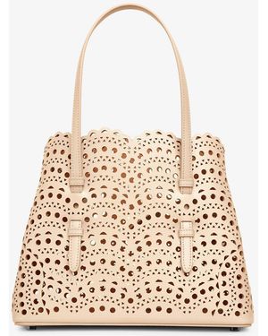 Alaïa Mina 25 Vague Dune Tote Bag - White