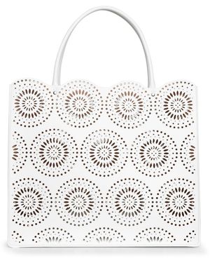 Alaïa Garance 36 White Tote Bag