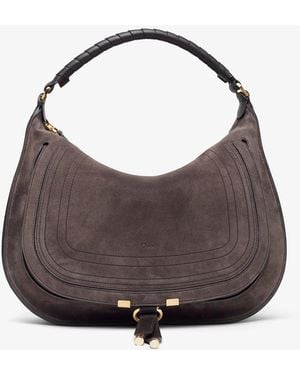 Chloé Marcie Medium Dark Brown Shoulder Bag - Multicolour