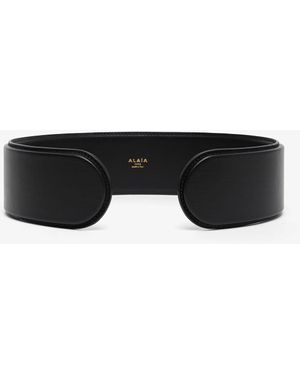 Alaïa Large Leather Belt - Black