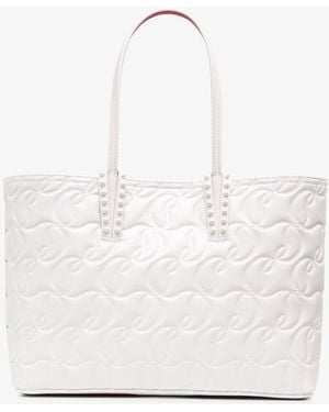Christian Louboutin Cabata Small White Leather Bag