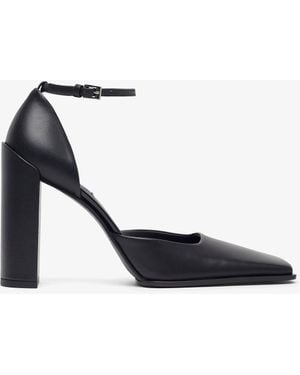 Alaïa Square 90 Black Pumps - White
