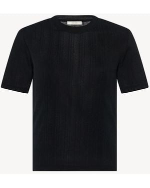 The Row Etina Black Jersey T-shirt