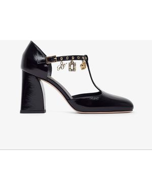 Roger Vivier Tres Vivier 85 Black With Gold Charms - White