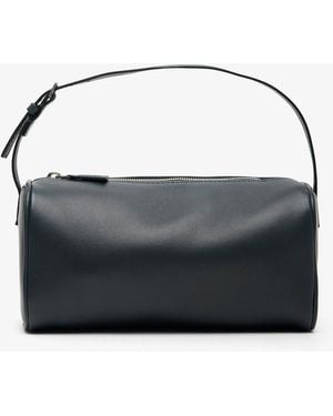 The Row 90's Dark Small Grain Leather Bag - Black
