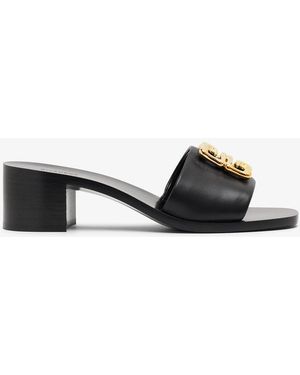 Givenchy 4g Black Mules - White