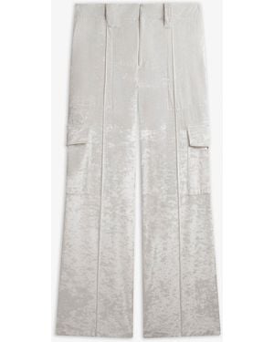 Phoebe Philo Liquid Cargo Pants - White