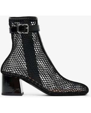 Alaïa Patent Mesh 55 Ankle Boots - Black
