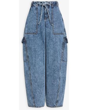 Alaïa Cargo Blue Denim Pants
