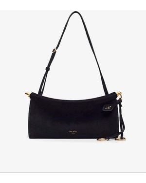 Alaïa Le Click Ew Small Black Suede Bag - White