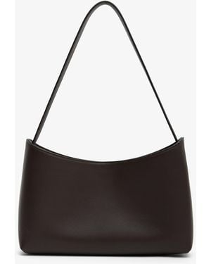 The Row Alma Baguette Dark Shoulder Bag - Black