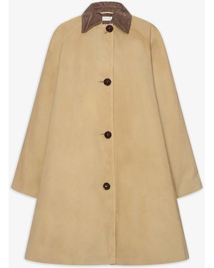 The Row Ina Cotton Gabardine Coat - Natural