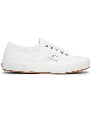 Alaïa Superga White Canvas Trainers