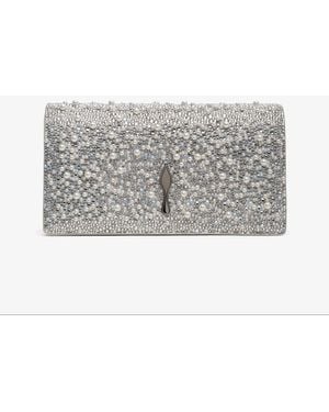 Christian Louboutin Bettina Sliver Strass Clutch - Grey