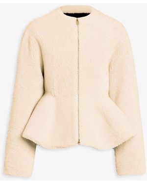 Alaïa Ivory Peplum Jacket - Natural