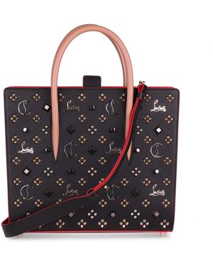Christian Louboutin Paloma Medium Logo Embellished Bag - Black