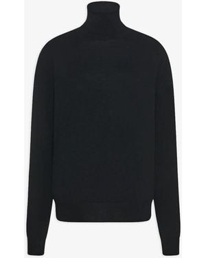 The Row Heva Black Wool Turtleneck Sweater