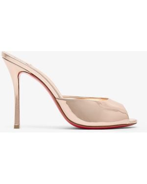 Christian Louboutin Me Dolly 100 Pink Metallic Mules