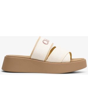 Chloé Mila White Linen Flats