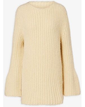 The Row Mirr Yellow Cashmere Jumper - Natural