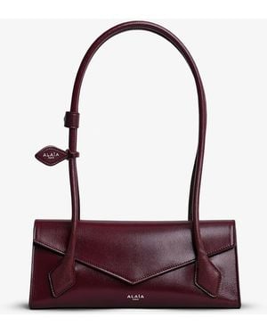 Alaïa Le Teckel Flap Small Leather Bag - Purple