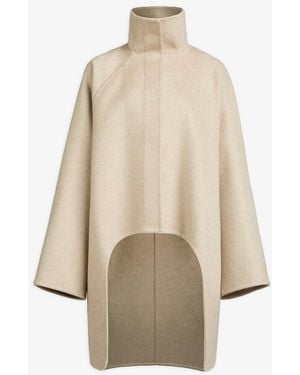 Alaïa Beige Double Face Cashmere Coat - Natural