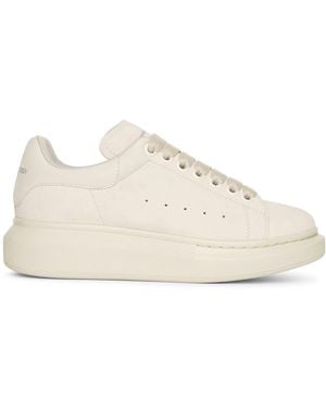 McQueen Cream Suede Classic Trainers - Natural