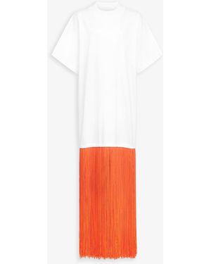 Alaïa Fringed White T-shirt