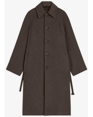 Phoebe Philo Curve Brown Shoulder Coat