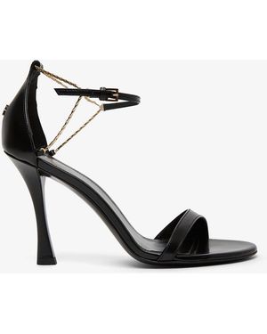 Givenchy 4g 95 Liquid Black Sandals - White