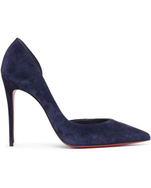 Christian Louboutin Iriza Suede Court Shoes 100 - Blue