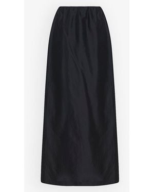 The Row Saul Black Silk Cotton Skirt