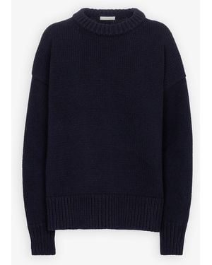 The Row Ophelia Wool Cashmere Sweater - Blue