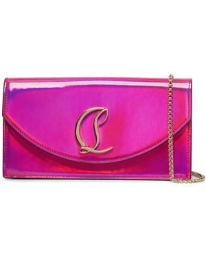 Christian Louboutin Loubi54 Psychic Pink Clutch - Purple