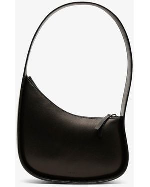 The Row Half Moon Black Leather Bag