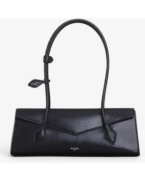 Alaïa Le Teckel Flap Medium Leather Bag - Black