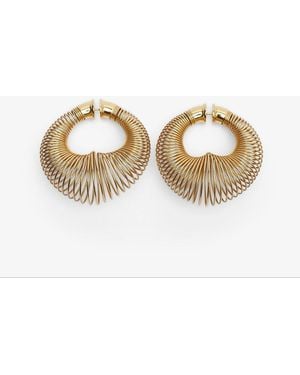 Alaïa Spiral Hoops Gold Earrings - Multicolour